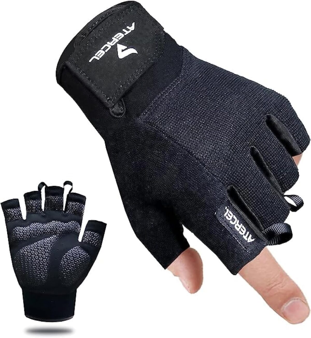 ATERCEL Workout Gloves for Men and Women, Exercise Gloves for Weight Lifting, Cycling, Gym, Training, Breathable and Snug fit - Image 1