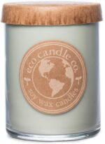 Eco Candle Co. Recycled Candle, Chamomile Sage, 18 oz. Double Wick - Scents of Sage & Chamomile - 100% Soy Wax, No Lead, Kraft Paper Label & Lid, Hand Poured, Phthalate Free, Midwest Grown Soybeans