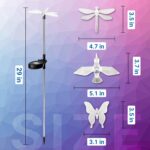 SOLPEX Solar Garden Lights, 6 Pack Solar Butterfly Lights Yard Decorations, Multi-Color Changing LED Solar Light Stakes, Solar Yard Lights for Garden, Patio & Lawn, Solar Bird Lights - Image 6