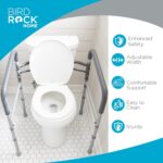 BIRDROCK HOME Toilet Seat Safety Railing Frames for Seniors | Handrail Support for Bathroom | Easy Install - Elderly, Handicap, Medical Disabled | Raised, Elevated, Assistance, Commode, (Safety Frame) - Image 2