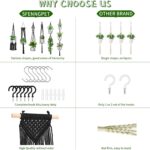 Macrame Plant Hangers, 6Pack Hanging Planters for Indoor Plants w/ 6 Set Hangers Kit Handmade Macromay Plant Hangers Indoor Flower Pots Holder Stand for Boho Home Décor (POTS NOT Included) - Image 6