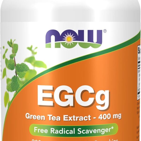 NOW Foods Supplements, EGCg Green Tea Extract ,Dietary,400 mg, Free Radical Scavenger*, 180 Veg Capsules