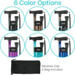Vive Folding Cane - Foldable Walking Cane for Men, Women - Fold-up, Collapsible, Lightweight, Adjustable, Portable Hand Walking Stick - Balancing Mobility Aid - Comfortable Ergonomic Handle - Image 6