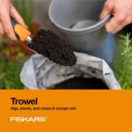 Fiskars 3-in-1 Garden Tool Set - Trowel, Transplanter, Cultivator for Gardening - Lawn and Garden Tools - Black/Orange - Image 3