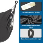 Unique U-Shaped Hammock Chair with Stand,Sturdy & Rust-Resistant,Free Gray Cotton Hammock Chair - Image 3