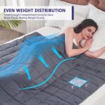 yescool Weighted Blanket for Adults (20 lbs, 60” x 80”, Grey) Cooling Heavy Blanket for Sleeping Perfect for 190-210 lbs, Queen Size Breathable Blanket with Premium Glass Bead, Machine Washable - Image 2