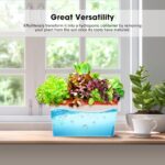 VIVOSUN Self-Watering Planters, 4-Pack 10.5 Inch Compact Rectangular Window Herb Planter Box with 10 PCS Plant Labels, Plant Container for Basil, Flowers, Succulents, Indoor & Outdoor - Image 6