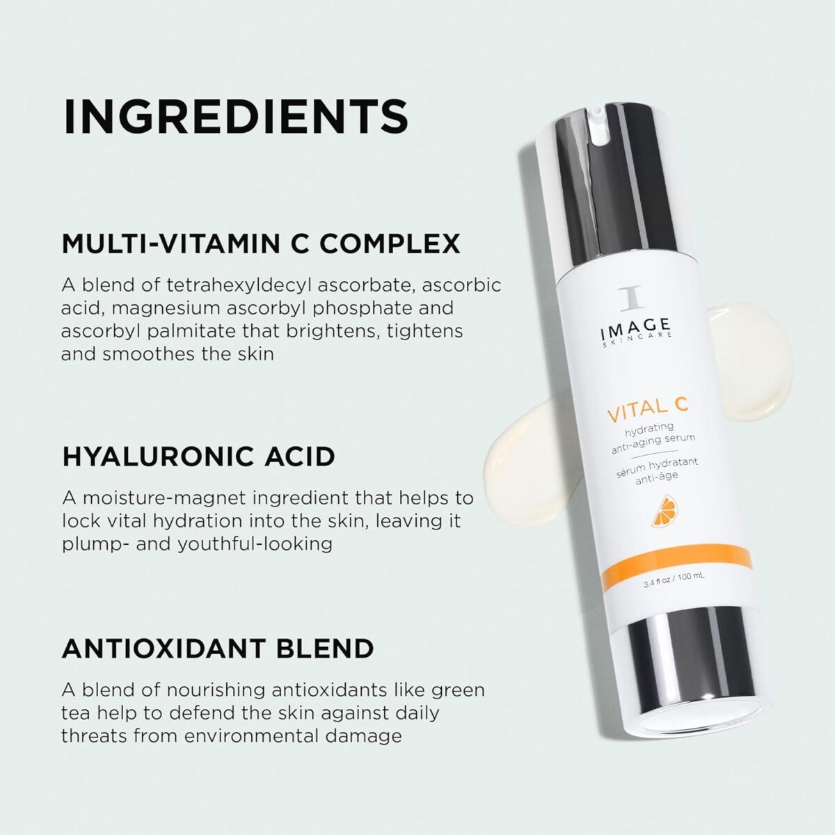 IMAGE Skincare, VITAL C Hydrating Face Serum, with Vitamin C and Hyaluronic Acid, to Brighten, Tone and Smooth Appearance of Wrinkle - Image 3