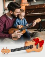Donner Concert Ukulele Beginner Mahogany 23 Inch Ukelele Kit with Free Online Lesson Gig Bag Strap Nylon String Tuner Picks Cloth DUC-1 Gift Choice - Image 6