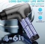 JQX Massage Gun Deep Tissue, Handheld Electric Body Muscle Massage Gun, High Percussion Vibration Back Neck Massager for Athletes with 30 Speed Levels & 9 Heads, Gifts for Men and Women (Grey) - Image 5