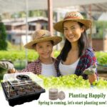 Halatool Seed Starter Kit 4 Pack 48 Cells Black Seed Starter Tray with 50 PCS Peat Pellets for Seedlings Organic Seed Stater Soil Pods for Planting Vegetables Plants Flowers & Starting Seeds - Image 7