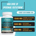 2400 MG Liposomal Glutathione Softgels, Max Absorption, Active Form L-Glutathione Reduced (GSH), with Hyaluronic Acid, Resveratrol, Master Antioxidants for Detox, Brain, Immune System, 60 Softgels - Image 3