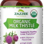 Zazzee USDA Organic Milk Thistle 30:1 Extract, 7500 mg Strength, 120 Vegan Capsules, 80% Silymarin Flavonoids, Standardized and Concentrated 30X Extract, 100% Vegetarian, All-Natural and Non-GMO
