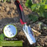 FANHAO Garden Tool Set, 3 Piece Heavy Duty Garden Trowels Cast-Aluminum Garden Hand Shovels with Non-Slip Rubber Grip, Idea for Transplanting, Weeding, Digging and Planting - Image 4