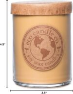 Eco Candle Co. Recycled Candle, Caramel Rum Cake, 18 oz. Double Wick - Scents of Caramel, Rum, Maple, Almond, Pear, & Vanilla - 100% Soy Wax, No Lead, Kraft Paper Label & Lid, Hand Poured - Image 8
