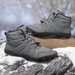 Hike Winter Footwear Barefoot Boots Mens Womens, Waterproof Winter Snow Boots, Warm Ankle Booties, Wide Toe Barefoot Hiking Boots, Non-Slip Zero Drop Sole Hike Shoes for Hiking Walking Outdoor - Image 4