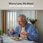 BUNMO Utensils for Elderly, Arthritis, Weak Hand Grip & Handicapped - Convenient Travel Pouch - for Tremors and Parkinsons Patients - Stainless Steel - Eat Independently - Weighted 4 Piece Set - Image 7