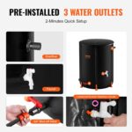 VEVOR Collapsible Rain Barrel, 53 Gallon/201 L Portable Rain Water Collection Barrel, PVC Rainwater Collection System with Spigots and Overflow Kit, Water Barrel for Garden Water Catcher - Image 5