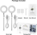 LORDEM Grow Light, Full Spectrum LED Plant Light for Indoor Plants, Height Adjustable Growing Lamp with Auto On/Off Timer 4/8/12H, 4 Dimmable Brightness, Ideal for Small Plants, 2 Packs - Image 5