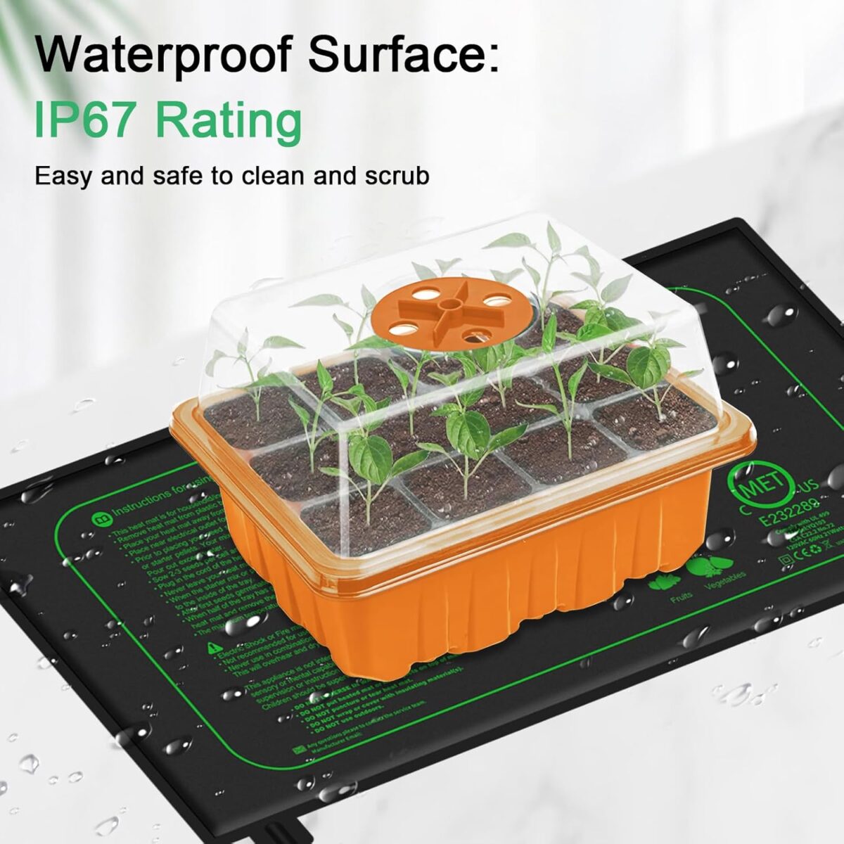 GooingTop Seed Starter Tray, 6 Pack 72 Cells Plant Grow Kit with Adjustable Humidity Vent for Mini Greenhouse Garden Germination,Bonsai Seedlings Starting Growing - Image 5