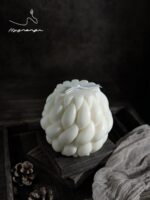 Artisanal Knot Ball Candle - Oversized Large Handmade Soy Wax Sculptural Decor, Elegant Home Fragrance Housewarming Gift for Women, Luxury Shelf & Coffee Table Centerpiece, White - Image 5
