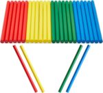 24 Pack Bulk Rhythm Sticks for Kids, 8 inches Wooden Lummi Stick Music Toys, Classroom Preschool Percussion Instruments, 4 Colors