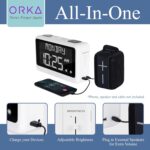 ORKA Talking Clock. Voice Recordable Ex Large Medication Pill Reminder. Talking Alarm Clock for Dementia, Hearing, Visually impaired Seniors-Digital Day Clock with Multiple Customized Alarms White - Image 9