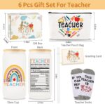 6 PCS Teacher Gifts for Women Teacher Appreciation Gift Ideas Thank You Baskets Supplies Valentine Christmas Gift - Image 4