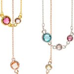 Custom Birthstone Necklace for Women, Family Jewelry Gift for Moms, Kids, and Grandmas -BSN-MC