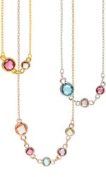 Custom Birthstone Necklace for Women, Family Jewelry Gift for Moms, Kids, and Grandmas -BSN-MC