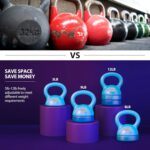 TopMade Adjustable Kettlebell Weights Set Cast Iron Exercise Fitness Kettle Ball Grip 5, 8, 9,12lb Free Weight Men Women Kettlebells for Home Gym Workout Ballistic, Core,Strength Training - Image 2