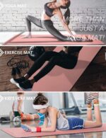 BEAUTYOVO Yoga Mat with Strap, 1/3 Inch Extra Thick Yoga Mat Double-sided Non Slip, Professional TPE Yoga Mats for Women Men, Workout Mat for Yoga, Pilates and Floor Exercises - Image 5