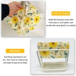 Beeswax Wrap, 9 Pack Beeswax Wraps for Food Storage, Organic, Sustainable, Beeswax Food Wraps, Zero Waste Reusable Food Wrap Beeswax Paper 1L, 3M, 5S Plants Pattern Sandwich Wrappers - Image 5