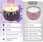 Scented Candles Gift Set, 4 Pack Aromatherapy Candles, Stress Relief Gifts for Women, Up to 120H Burning, Candles for Home Scented, Ideal for Birthday, Diwali, Christmas Gifts - Image 3