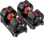 Adjustable Dumbbells Set of 2，Free Weights Dumbbells Set，Adjustable Dumbbell Set，52.5 lbs pair 105 lbs，15 in 1，for Men/Women Gym Equipment for Home Strength Training Equipment