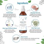 SOUL STICKS White Sage Smudge Spray For Cleansing and Negative Energy | 3.5oz White Sage Spray with Real Quartz Crystals | Sage Room Spray for Spiritual Cleansing Negative Energy and Purifying Home - Image 2