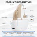 Hearing Aids Hearing Amplifiers for Seniors Rechargeable with Noise Cancelling Hearing Aid Loss Amplifier Seniors and Adults Charging Case Volume Control - Image 5