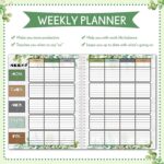Eucalyptus Teacher Planner Undated Academic Year Teacher Lesson Planner Book Green Plants Daily Weekly Monthly Spiral Planner Checklist Organizer with Stickers for Classroom, 8.5'' x 11'' - Image 6