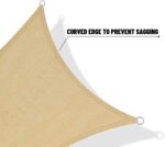 SUNNY GUARD Sun Shade Sail 10' x 13' Rectangle Sand UV Block Sunshade for Backyard Yard Deck Patio Garden Outdoor Activities and Facility(We Make Custom Size) - Image 7