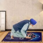 urns Foldable Smart Intelligent Muslim Prayer Rug - Electronic Islamic Prayer Carpet Mat, Adult/Kids, Blue, Medium, Machine-Made Cotton, Non Slip, Spot Clean Only - Image 2