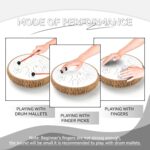 Steel Tongue Drum - 14 Inch Tongue Drum Instrument - 15 Notes Hand Pan Drums with Music Book, Handpan Drums Instrument Mallets and Carry Bag, D Major White - Image 4