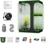 VIVOSUN GIY 4x3 Grow Tent Complete System, 2-in-1 4x3 ft. Grow Tent Kit Complete with VS1000 Led Grow Light, 4 Inch 203 CFM Inline Fan, Carbon Filter, 8 ft. Ducting Combo