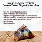 Chakra Pyramid - Seven Chakra Pyramid - Orgonite Pyramid for Energy Healing - Orgonite Kit - Protection with Seven Chakra Orgonite Necklace - Image 3