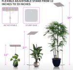 BESTVA 18W Grow Lights for Indoor Plants with Stand, Full Spectrum LED Plant Light for Indoor Plants,12-59 Inches Height Adjustable Growing Lamp with Auto On/Off Timer 4H/8H/12H, 4 Dimmable Brightnes - Image 4