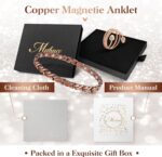 Copper Anklet for Women Magnetic Copper Ankle & Lymphatic Drainage Ring with 3500 Gauss Magnets 100% Solid Pure Copper Jewelry Gift with Adjustment Tool (Fishtail） - Image 7