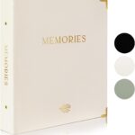 Beautiful Linen Photo Album For 4x6 Photos - Safely Holds Up To 500 Pictures of Unique Memories - The Perfect Large Photo Book To Store All Pictures of Treasured Family, Baby or Wedding Moments