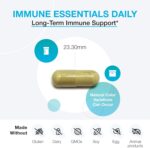 XYMOGEN Immune Essentials Daily - Long-Term Immune Support Supplement with Vitamin D3, Vitamin C Ascorbic Acid, Vitamin A, N Acetyl L Cysteine, Zinc Chelate, Quercetin (120 Capsules) - Image 2