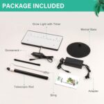 LBW Grow Lights for Indoor Plants Full Spectrum, 214 LEDs Plant Lights for Indoor Growing, Desk Plant Grow Lights Indoor with Timer 4/8/12H, 6 Dimmable Levels, Plant Lamp Height Adjustable 10"-26" - Image 7