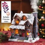 Collections Etc Smoking Country Christmas Cabin Incense Burner - Image 4
