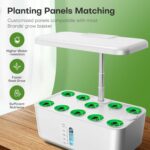 Ahopegarden Indoor Garden Hydroponics Growing System: 10 Pods Plant Germination Kit Aeroponic Herb Vegetable Growth Lamp Countertop with LED Grow Light - Hydrophonic Planter Grower Harvest Lettuce - Image 3